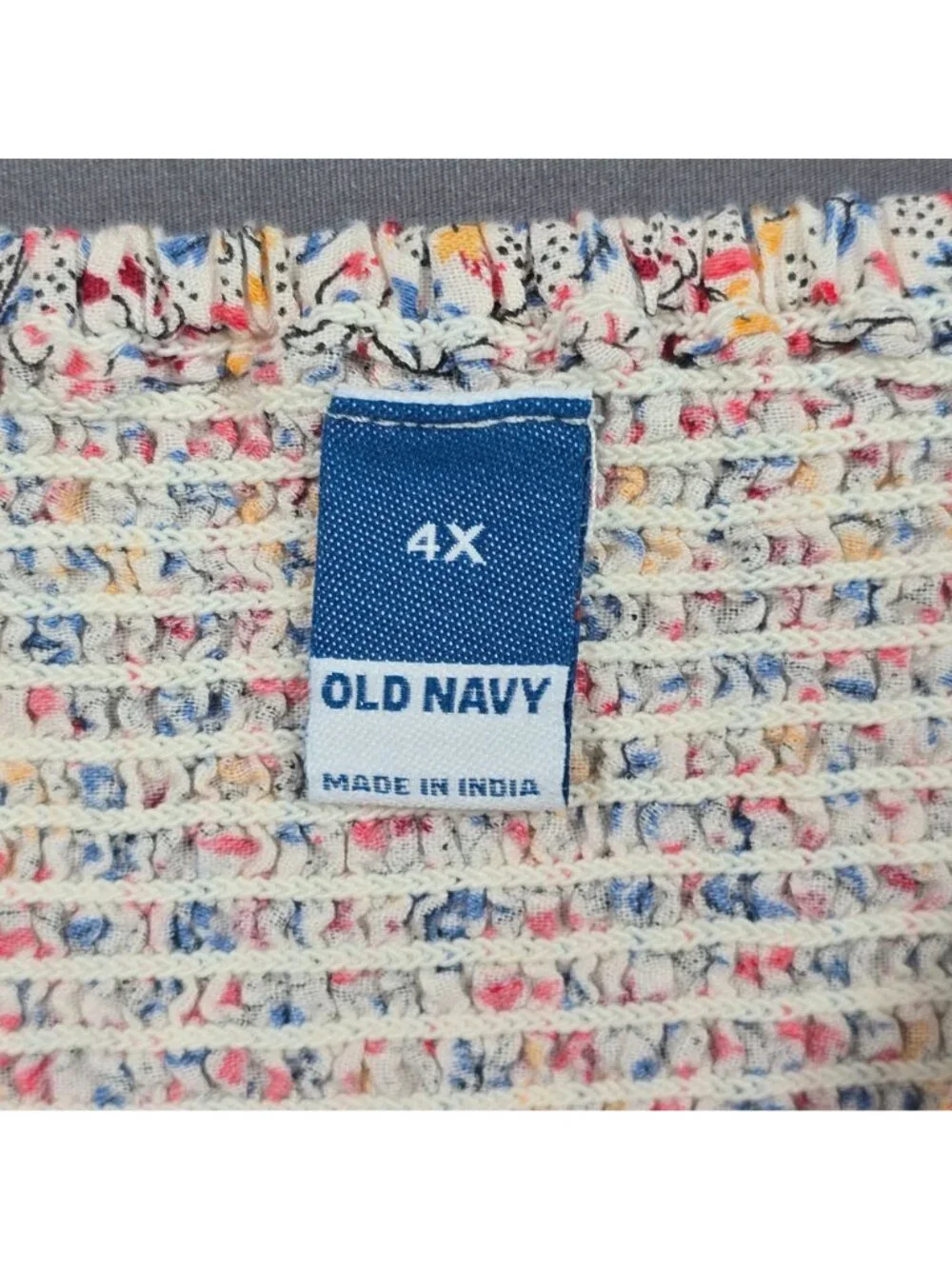 Old Navy 4X Sleeveless Floral Print Ruffle Tank Top Boho Flowy Romantic Cottage - Picture 2 of 4